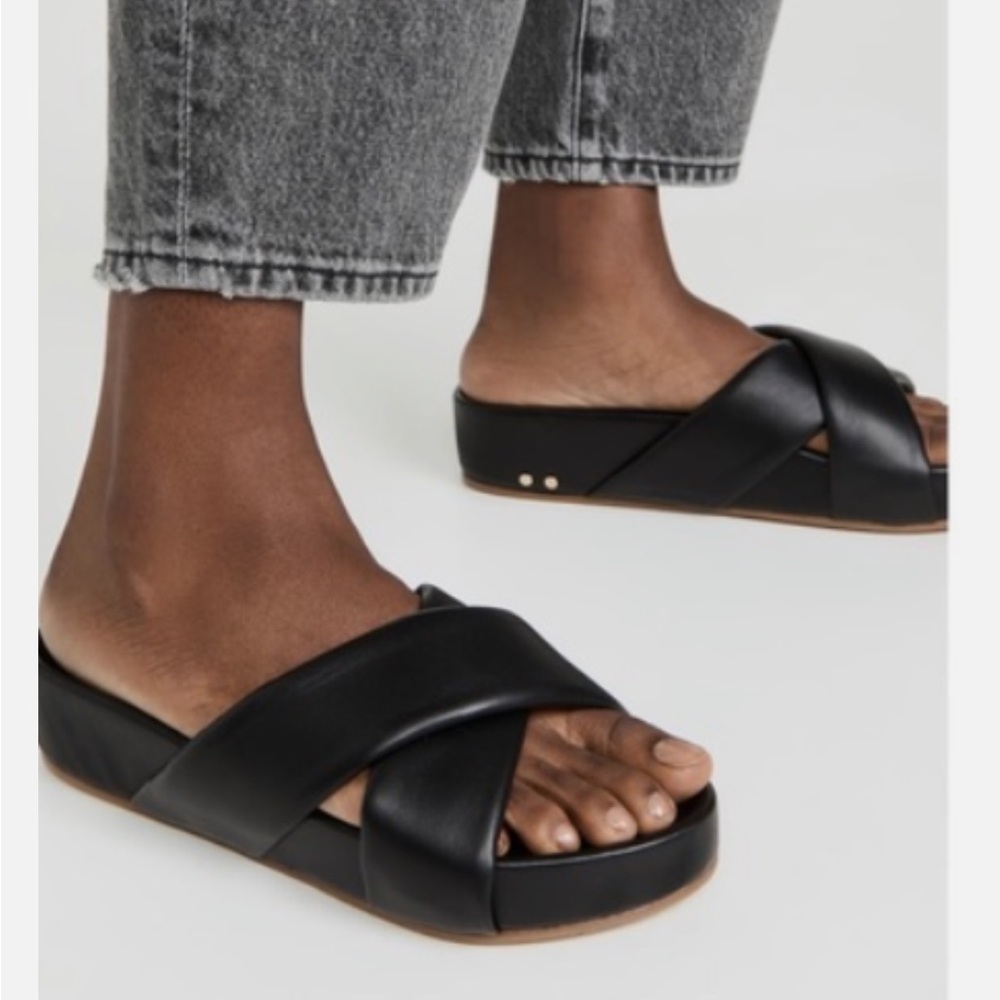 Beek Rhea Slides Platform Sandal - BLACK Size 10 $280